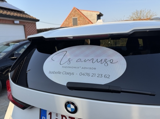 Sticker op achterruit